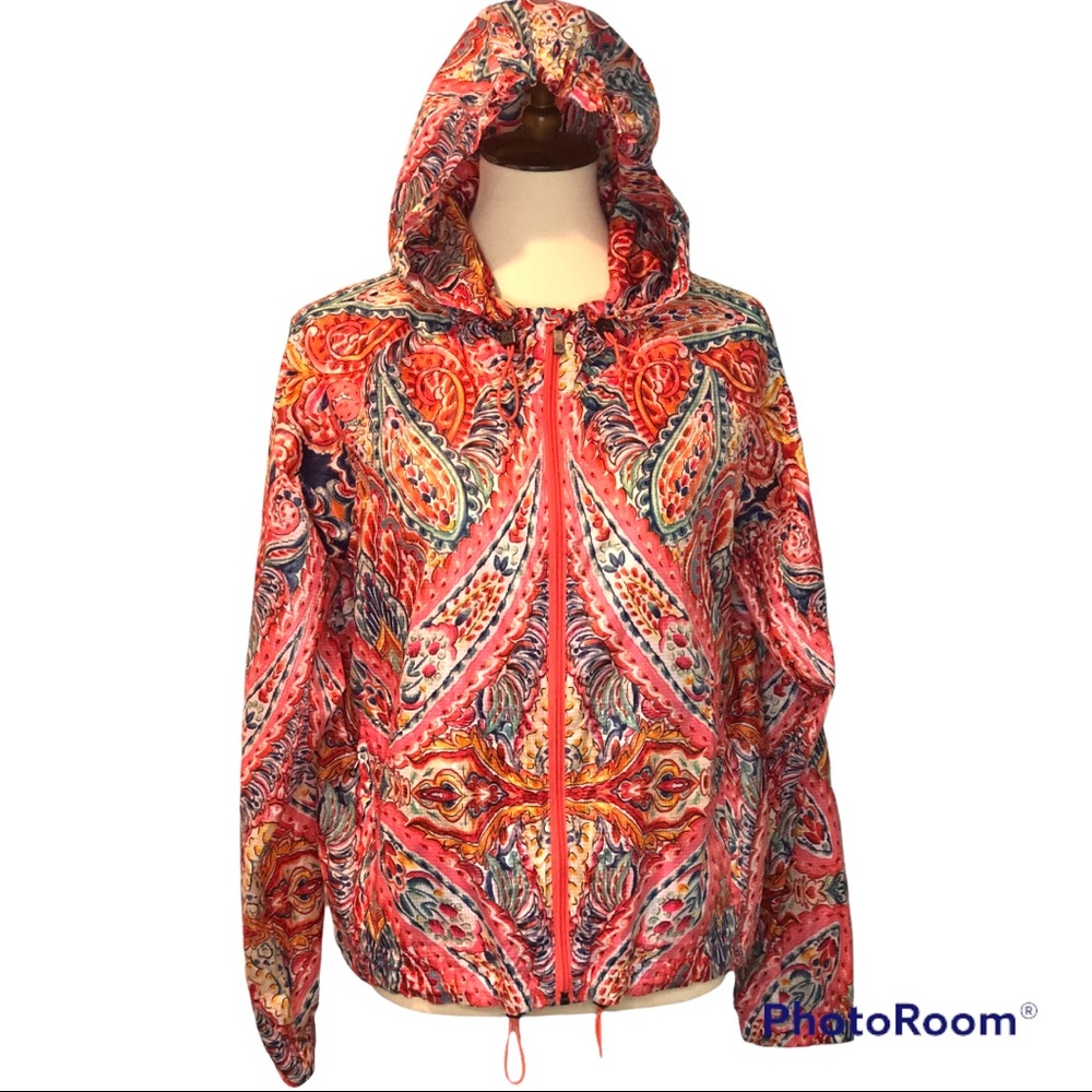 Nanette Lepore Play Carousel Print Packable Windbreaker size M